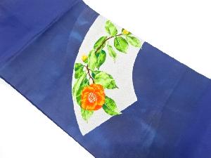 地紙に枝花模様織り出し　名古屋帯